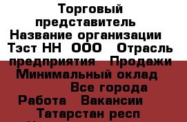 Торговый представитель › Название организации ­ Тэст-НН, ООО › Отрасль предприятия ­ Продажи › Минимальный оклад ­ 40 000 - Все города Работа » Вакансии   . Татарстан респ.,Чистопольский р-н